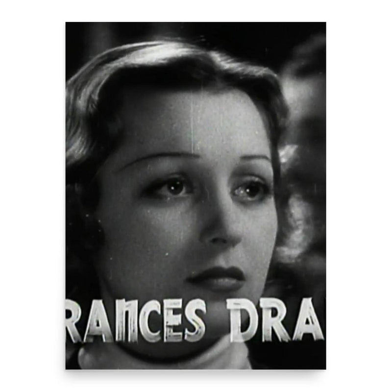 Frances Drake poster print, in size 18x24 inches.