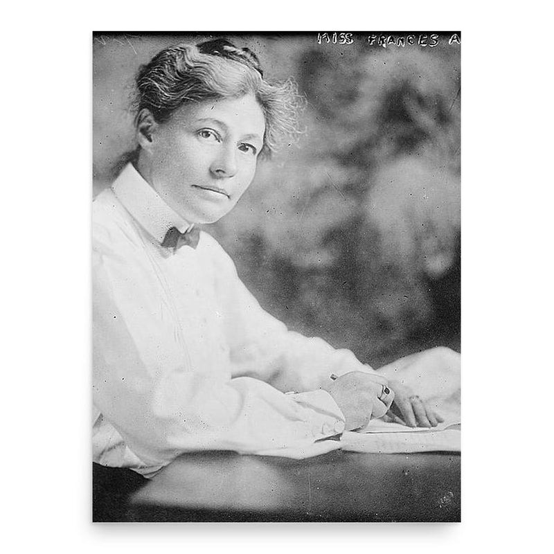 Frances Kellor poster print, in size 18x24 inches.