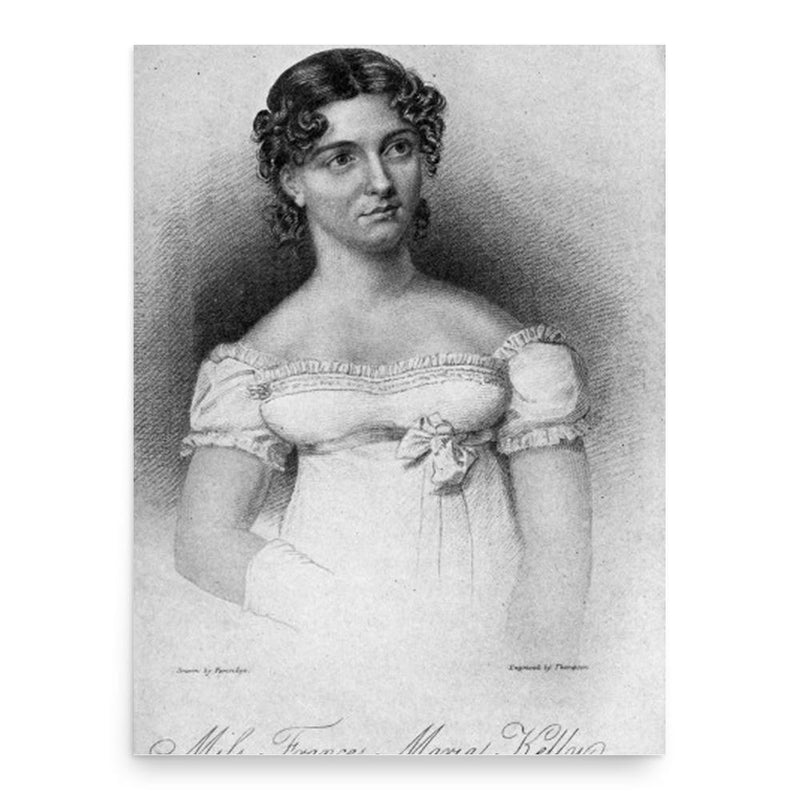 Frances Maria Kelly poster print, in size 18x24 inches.