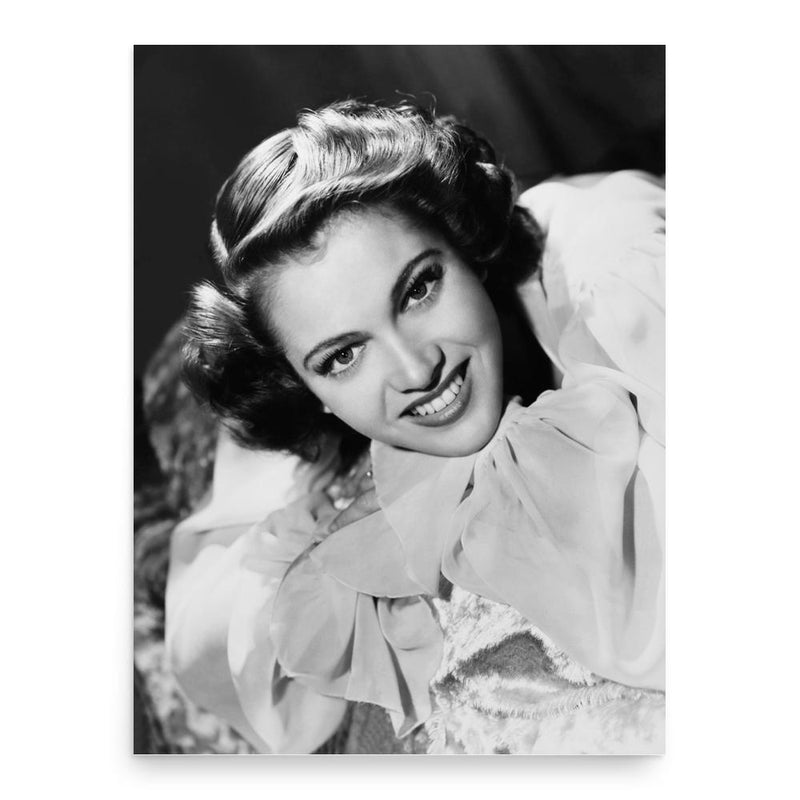 Frances Rafferty poster print, in size 18x24 inches.