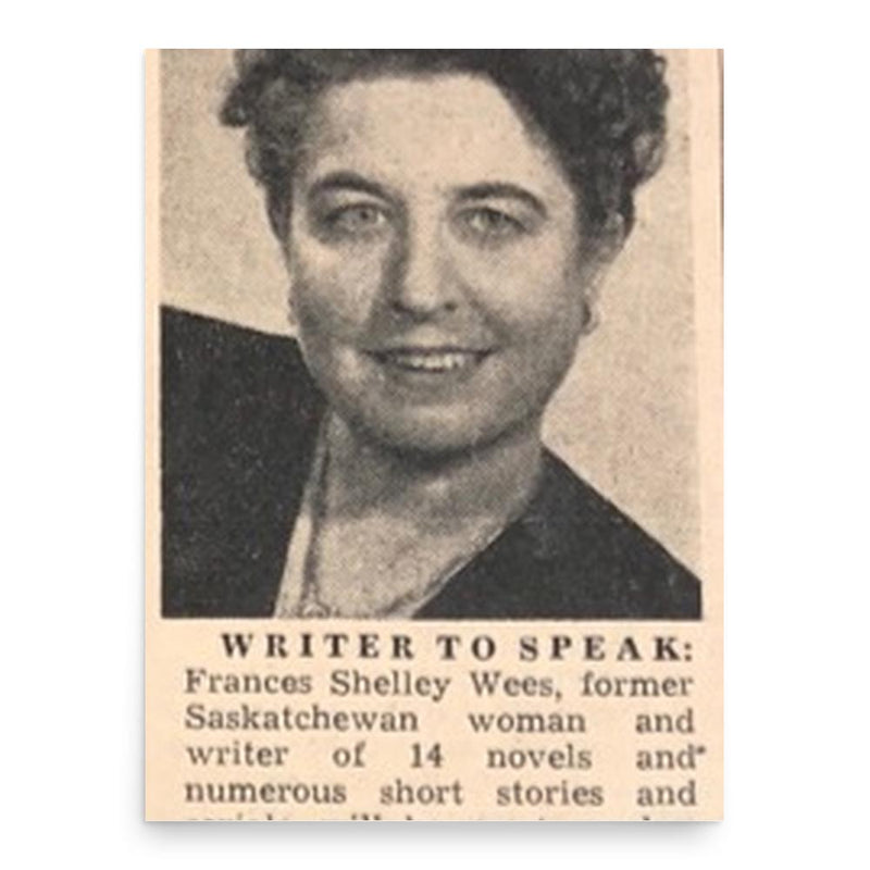 Frances Shelley Wees poster print, in size 18x24 inches.