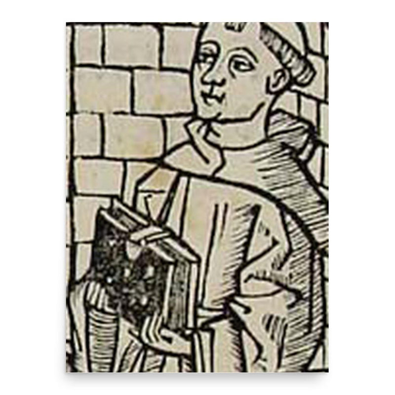 Francesc Eiximenis poster print, in size 18x24 inches.