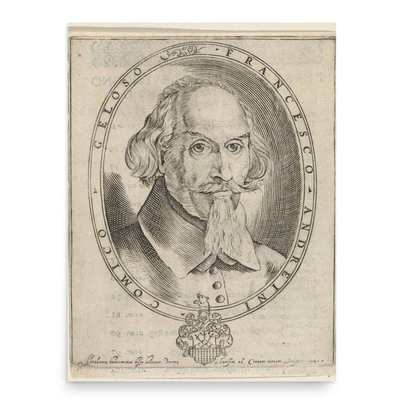 Francesco Andreini poster print, in size 18x24 inches.