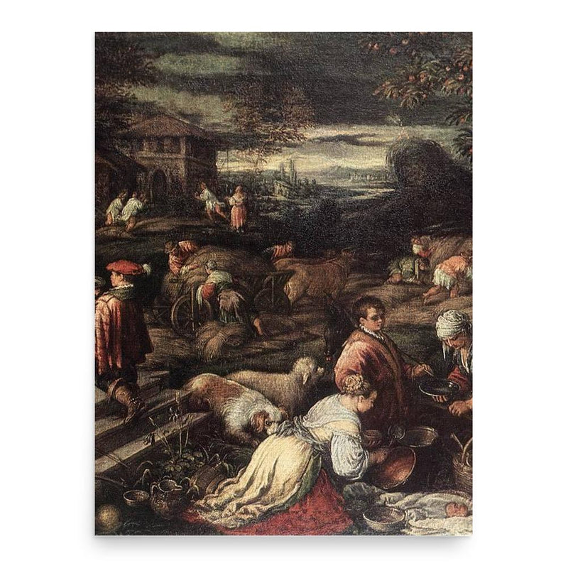 Francesco Bassano the Younger poster print, in size 18x24 inches.