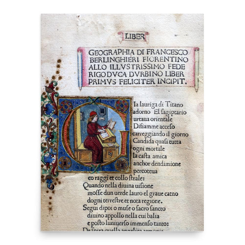 Francesco Berlinghieri poster print, in size 18x24 inches.