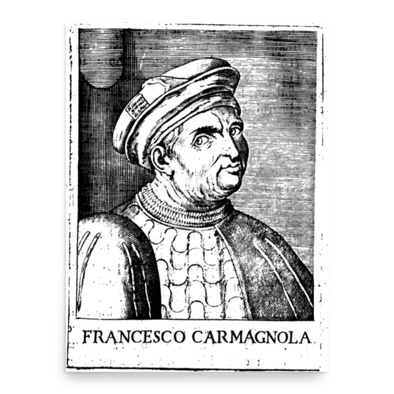 Francesco Bussone da Carmagnola poster print, in size 18x24 inches.