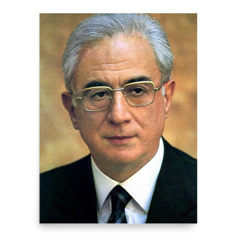 Francesco Cossiga poster print, in size 18x24 inches.