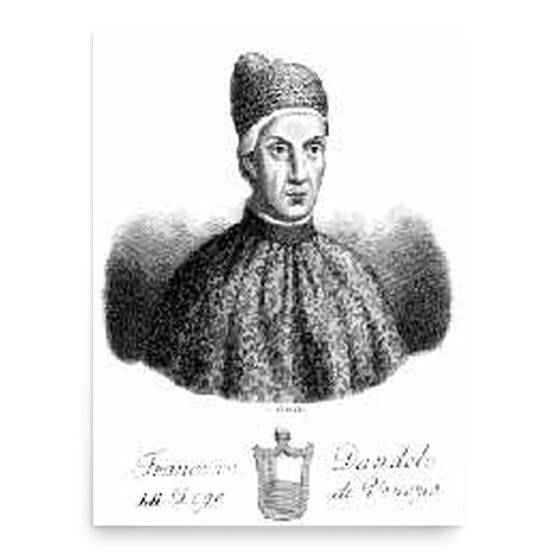 Francesco Dandolo poster print, in size 18x24 inches.