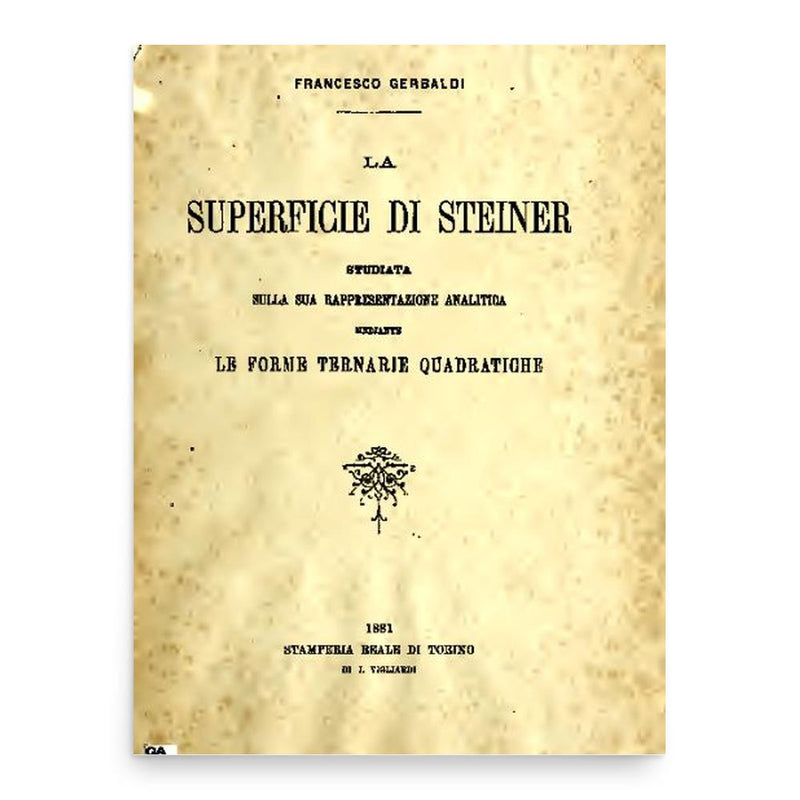 Francesco Gerbaldi poster print, in size 18x24 inches.