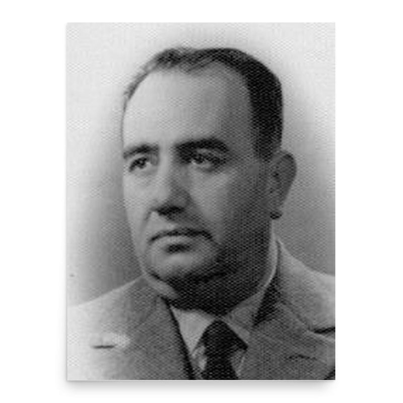 Francesco Jovine poster print, in size 18x24 inches.