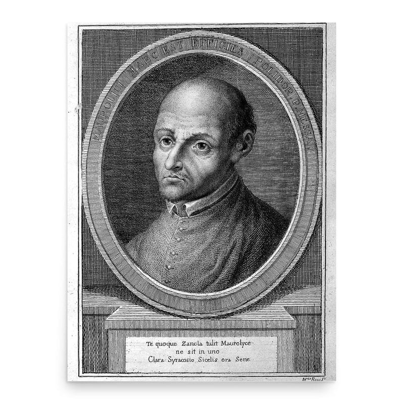 Francesco Maurolico poster print, in size 18x24 inches.