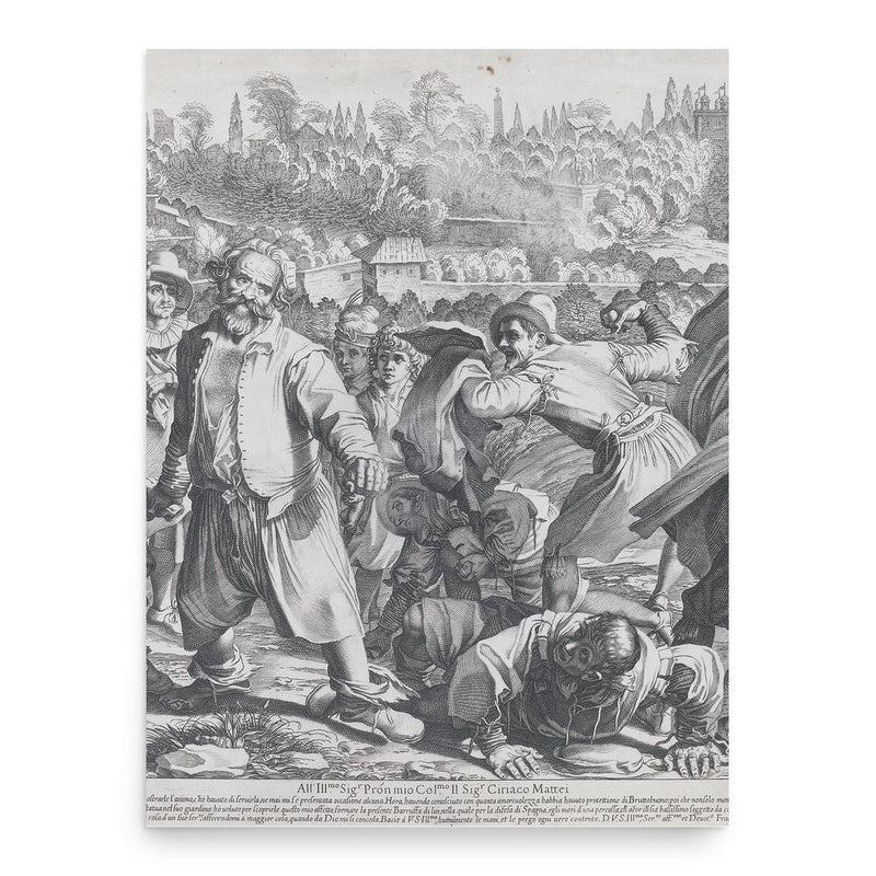 Francesco Villamena poster print, in size 18x24 inches.