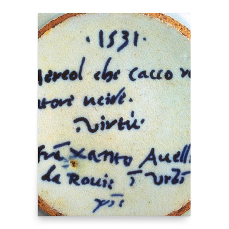 Francesco Xanto Avelli poster print, in size 18x24 inches.