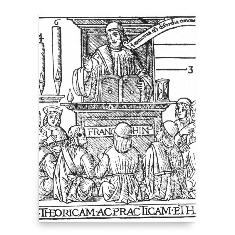 Franchinus Gaffurius poster print, in size 18x24 inches.