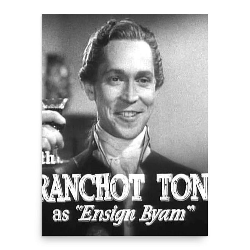 Franchot Tone poster print, in size 18x24 inches.