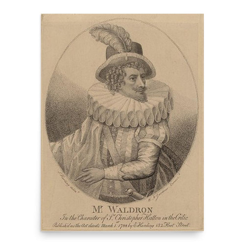 Francis Godolphin Waldron poster print, in size 18x24 inches.