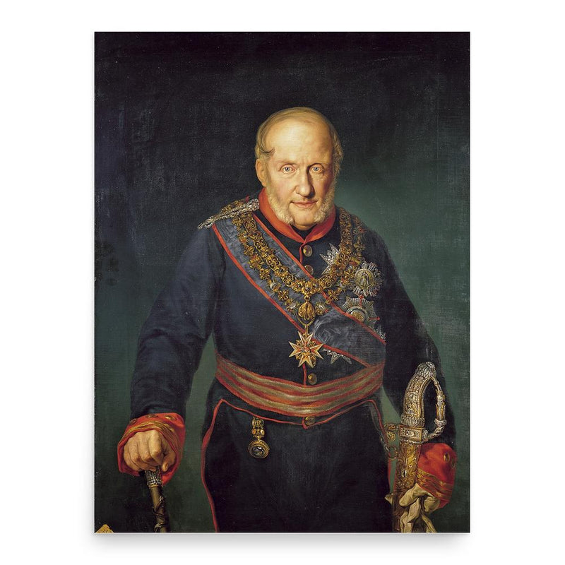 Francis I of the Two Sicilies poster print, in size 18x24 inches.