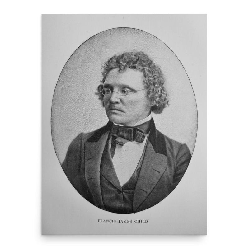 Francis James Child poster print, in size 18x24 inches.