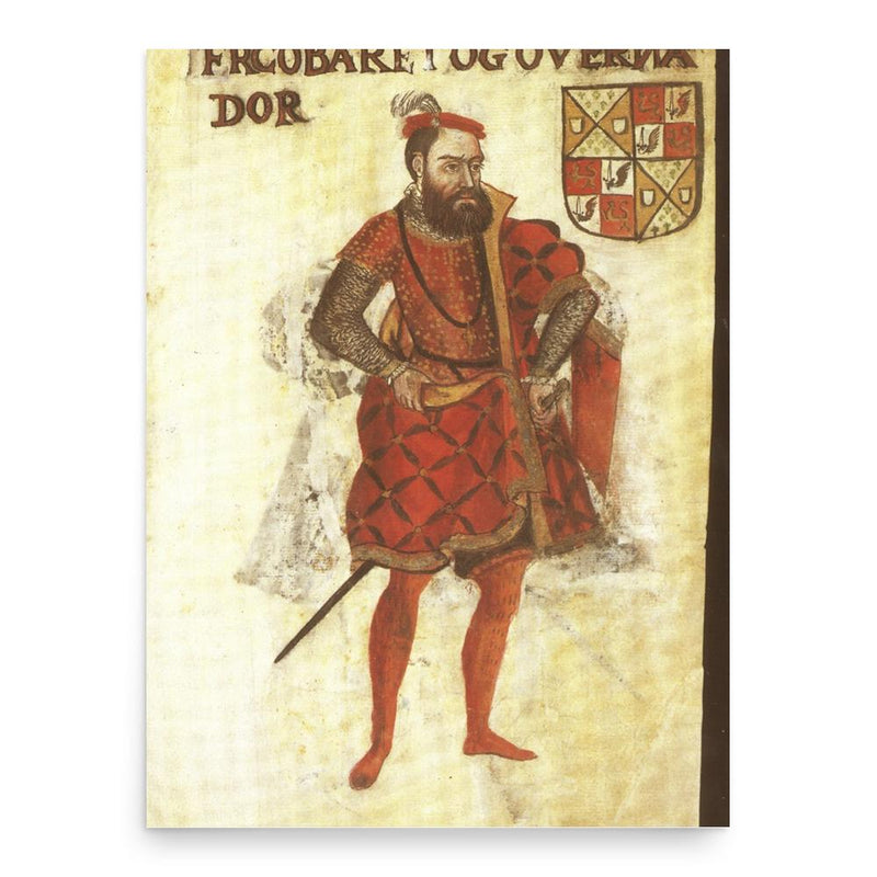 Francisco Barreto poster print, in size 18x24 inches.