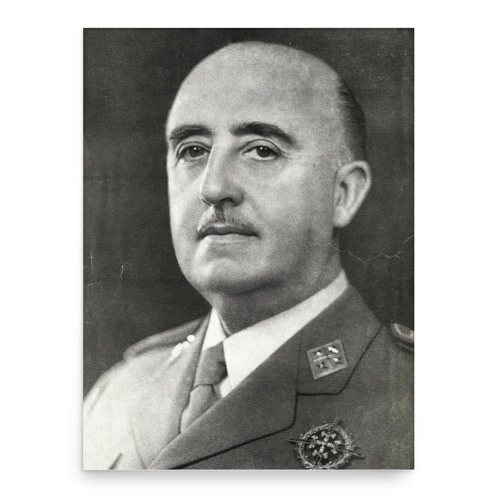 Francisco Franco poster print, in size 18x24 inches.
