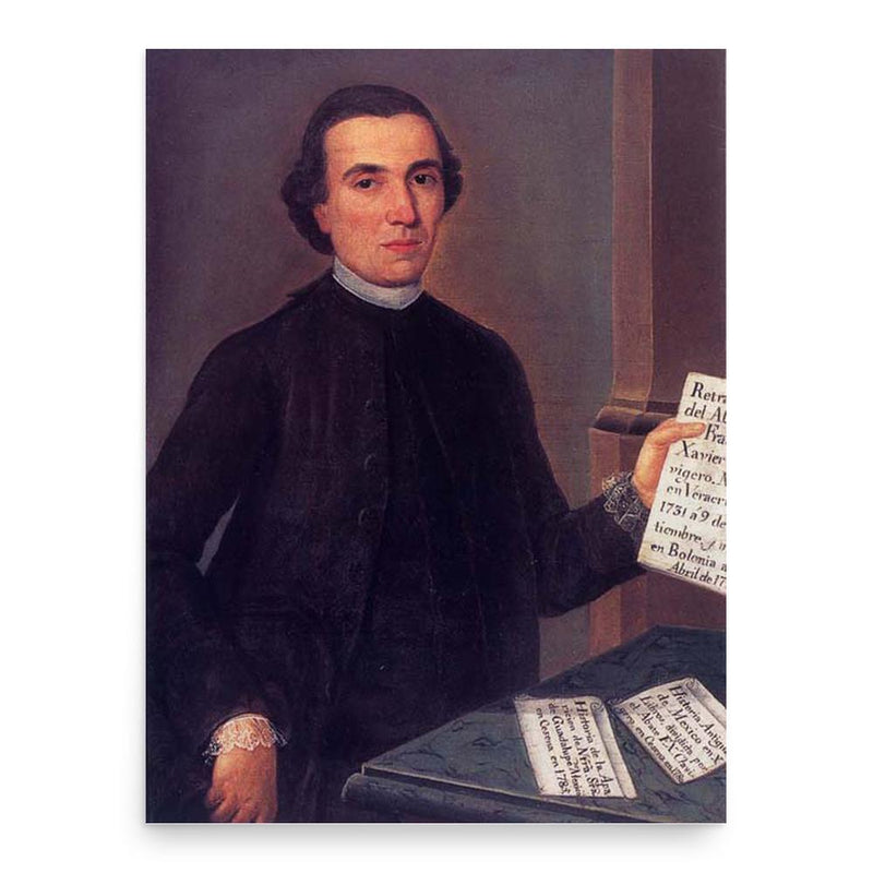 Francisco Javier Clavijero poster print, in size 18x24 inches.