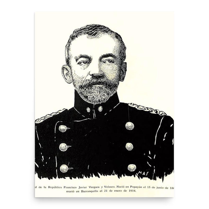 Francisco Javier Vergara y Velasco poster print, in size 18x24 inches.