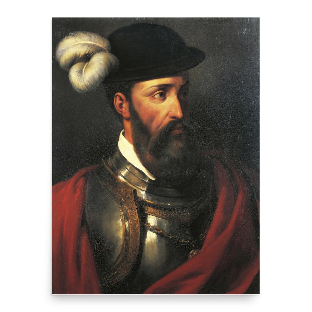 Francisco Pizarro poster print, in size 18x24 inches.