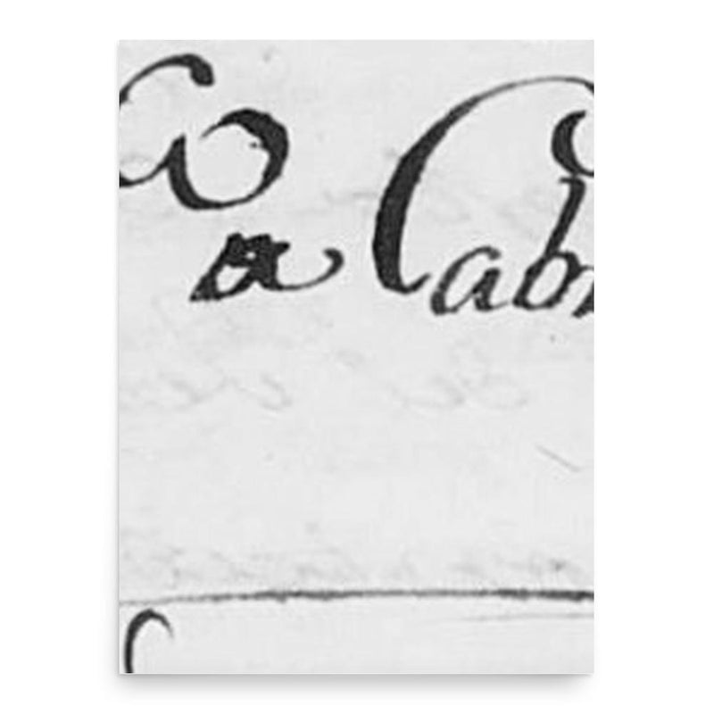 Francisco de Cabrera poster print, in size 18x24 inches.