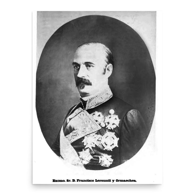 Francisco de Lersundi y Hormaechea poster print, in size 18x24 inches.
