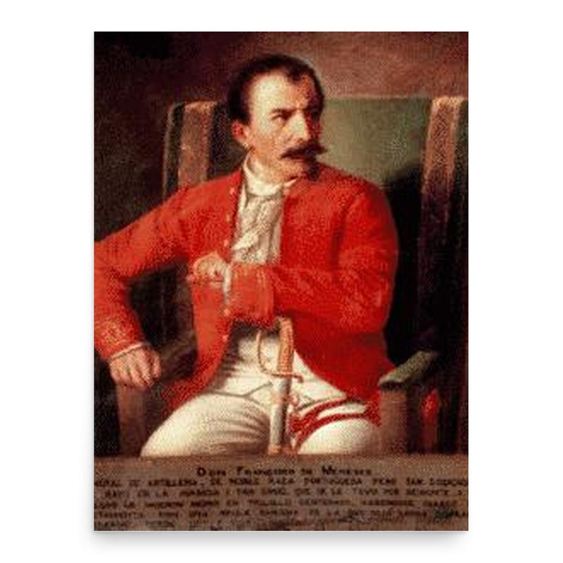 Francisco de Meneses Brito poster print, in size 18x24 inches.