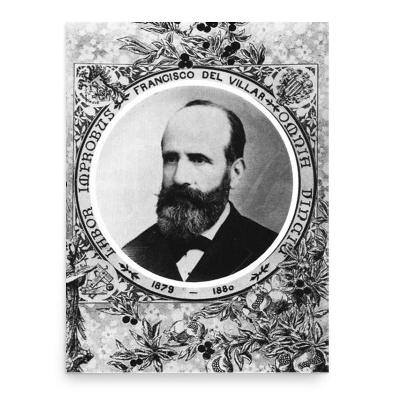 Francisco de Paula del Villar y Lozano poster print, in size 18x24 inches.