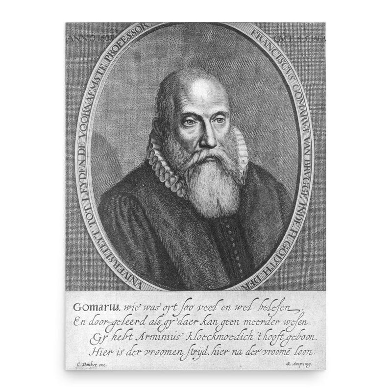 Franciscus Gomarus poster print, in size 18x24 inches.