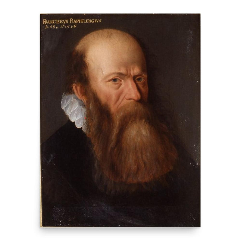 Franciscus Raphelengius poster print, in size 18x24 inches.