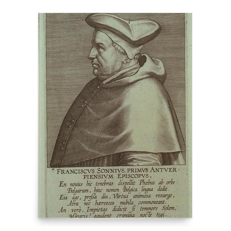 Franciscus Sonnius poster print, in size 18x24 inches.