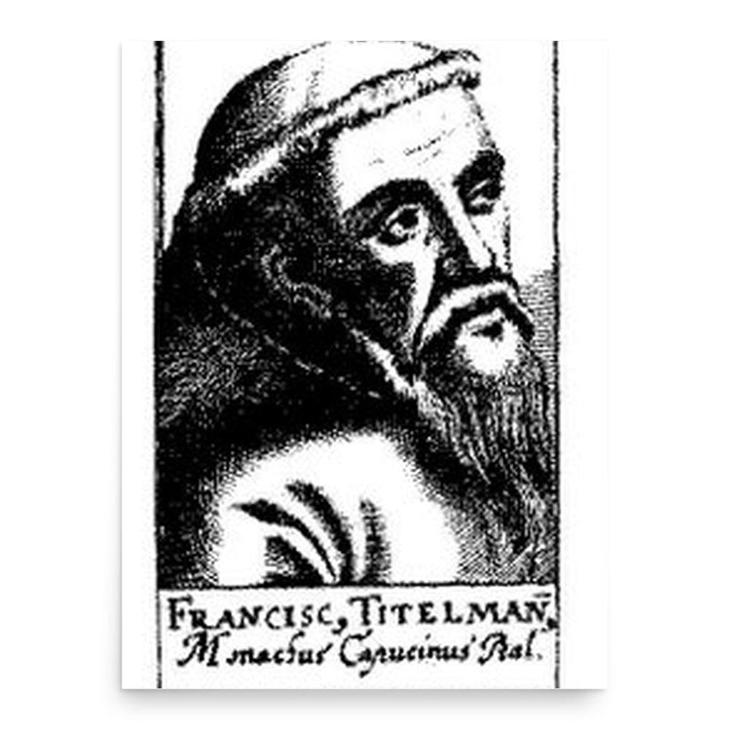 Franciscus Titelmans poster print, in size 18x24 inches.