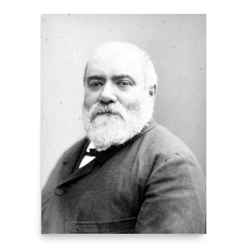 Francisque Sarcey poster print, in size 18x24 inches.