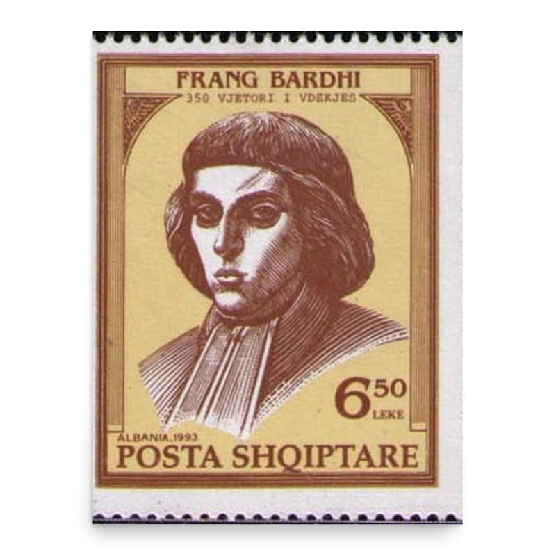 Frang Bardhi poster print, in size 18x24 inches.