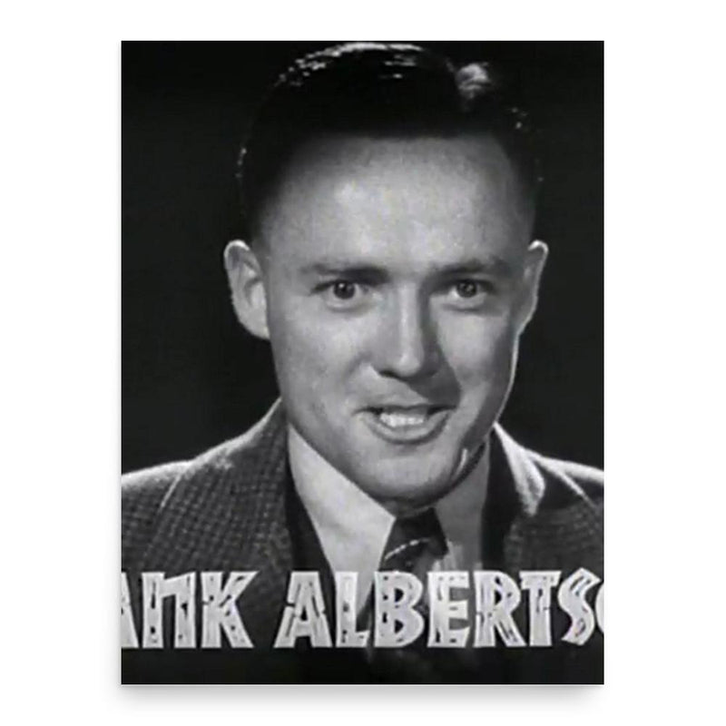 Frank Albertson poster print, in size 18x24 inches.