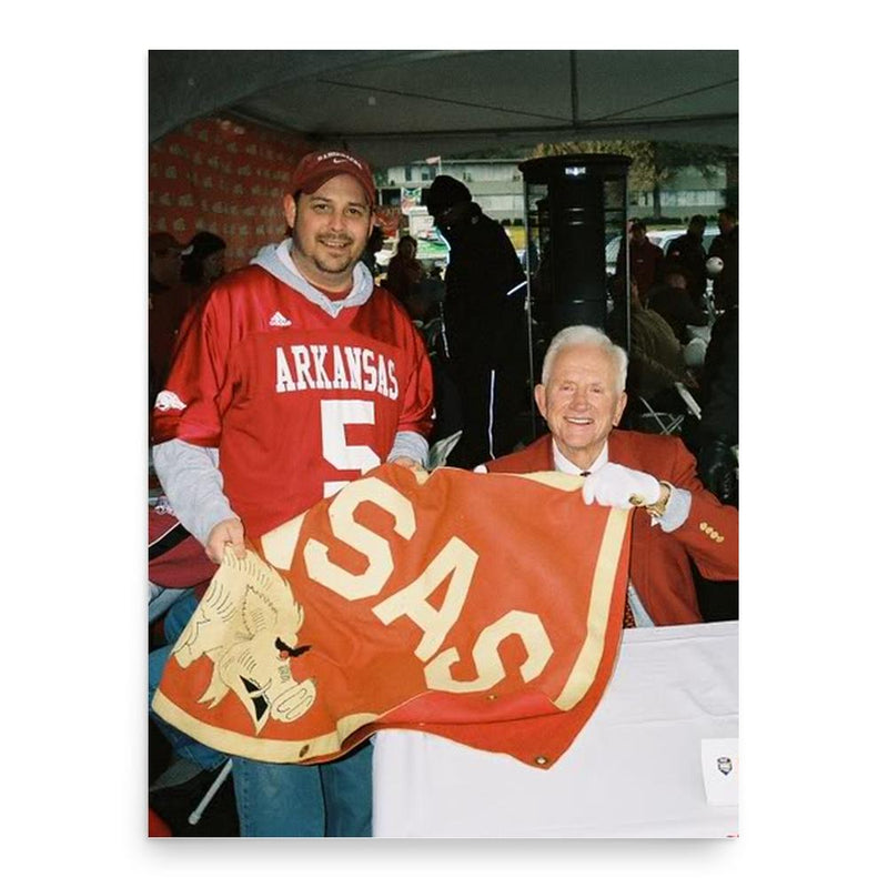 Frank Broyles poster print, in size 18x24 inches.