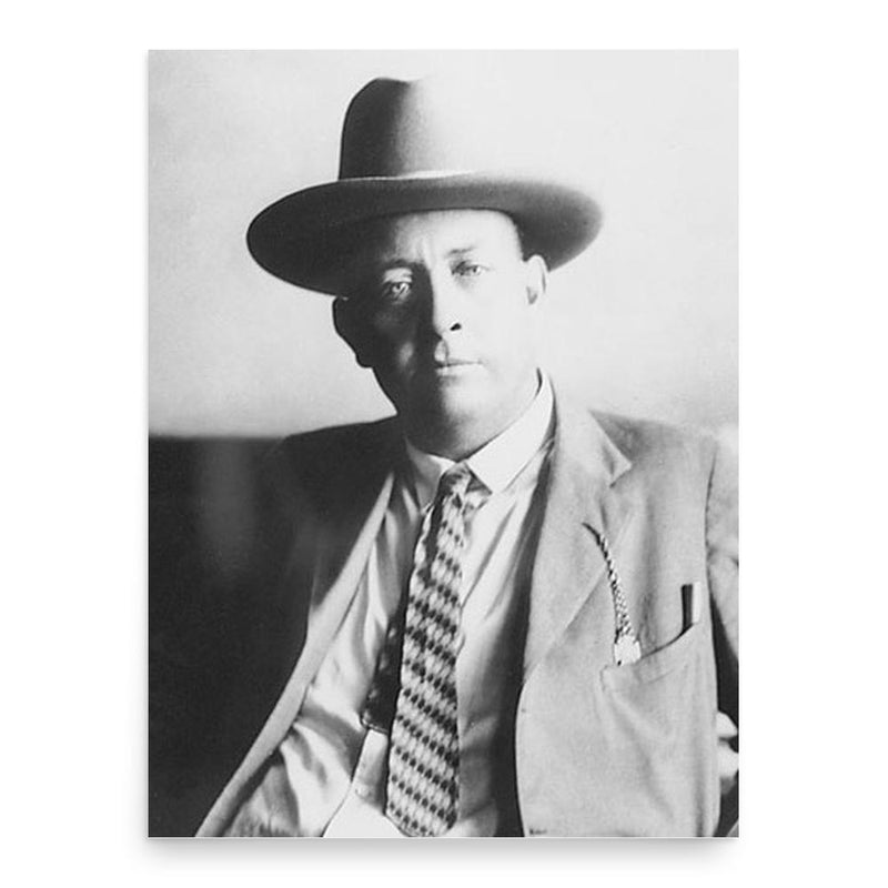 Frank Hamer poster print, in size 18x24 inches.