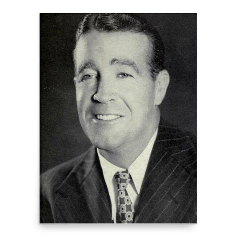 Frank Leahy poster print, in size 18x24 inches.