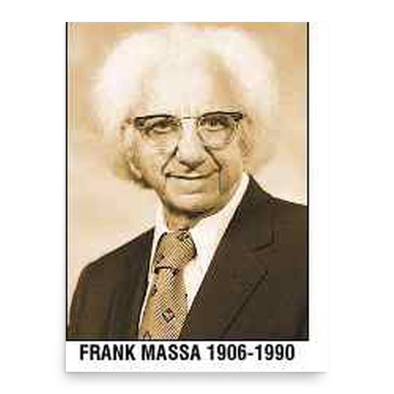 Frank Massa poster print, in size 18x24 inches.