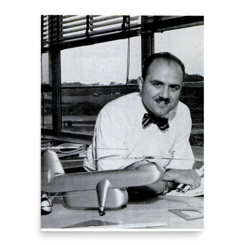 Frank Piasecki poster print, in size 18x24 inches.