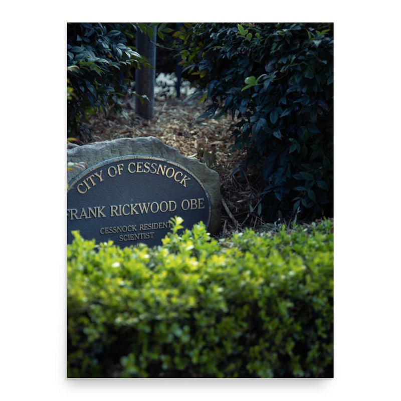 Frank Rickwood poster print, in size 18x24 inches.