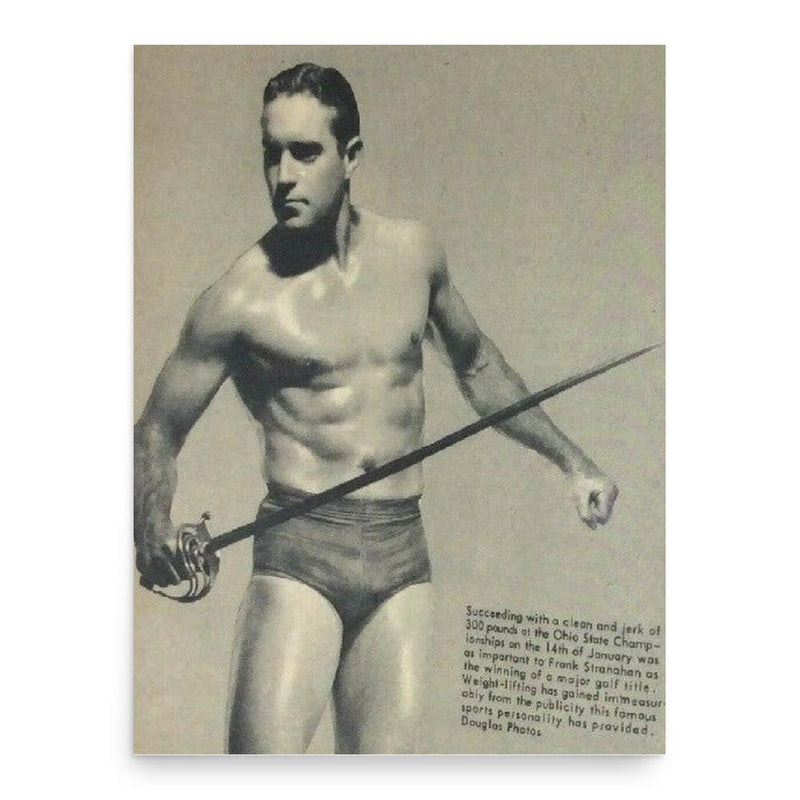 Frank Stranahan poster print, in size 18x24 inches.