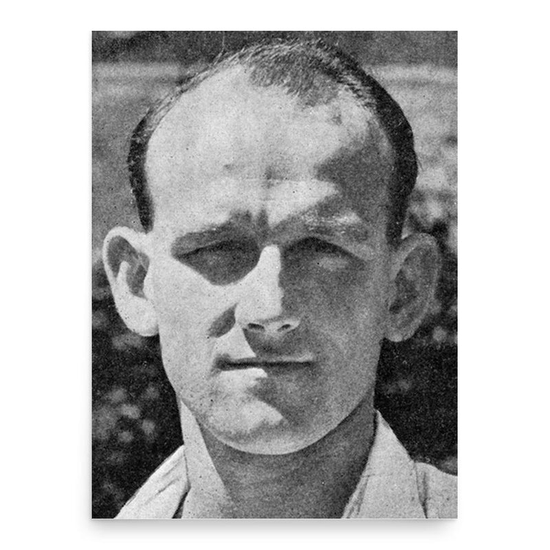 Frank Tyson poster print, in size 18x24 inches.