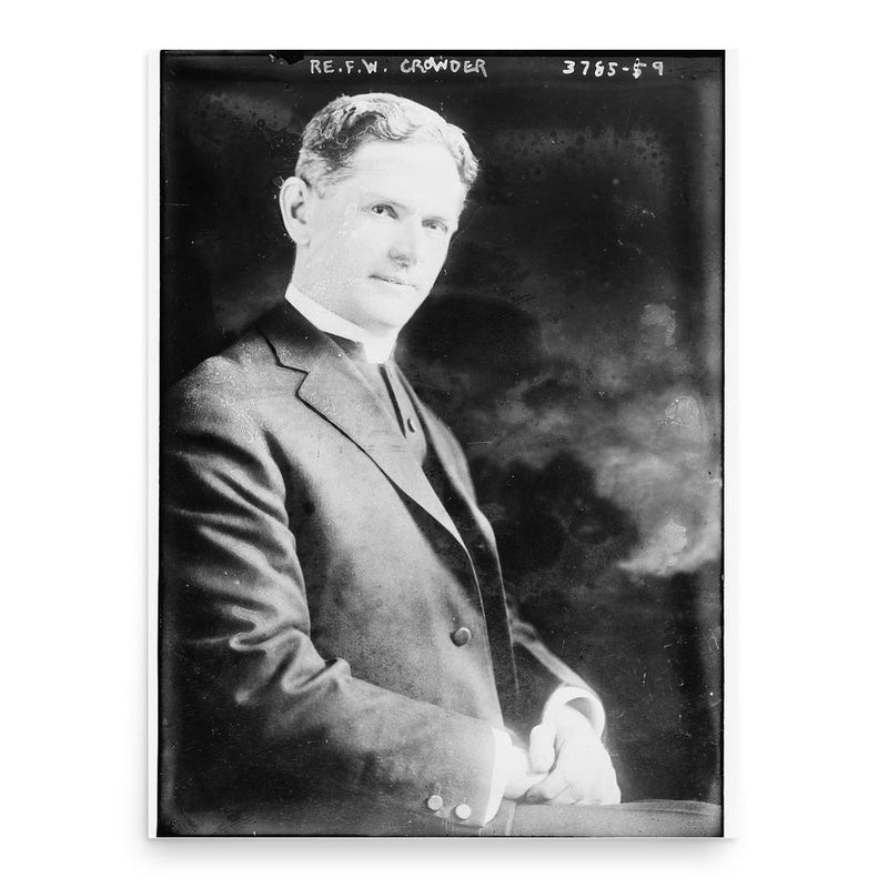 Frank Warfield Crowder poster print, in size 18x24 inches.