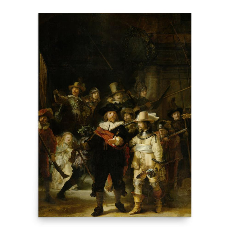 Frans Banninck Cocq poster print, in size 18x24 inches.