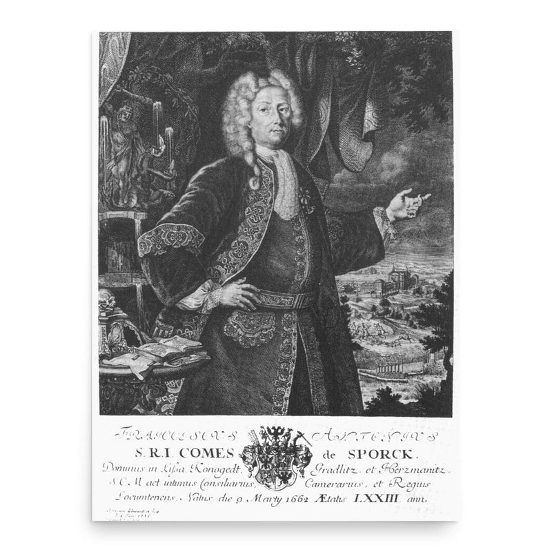 Franz Anton von Sporck poster print, in size 18x24 inches.