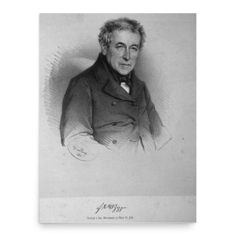 Franz Xaver Zippe poster print, in size 18x24 inches.